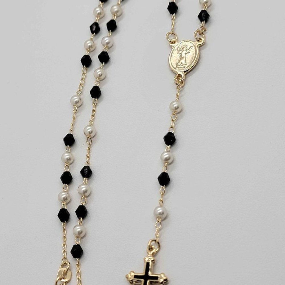 LAST ONE !!! Brazilian 18k Gold Filled Rosary Nino Divino & Cross - Picture 2 of 6